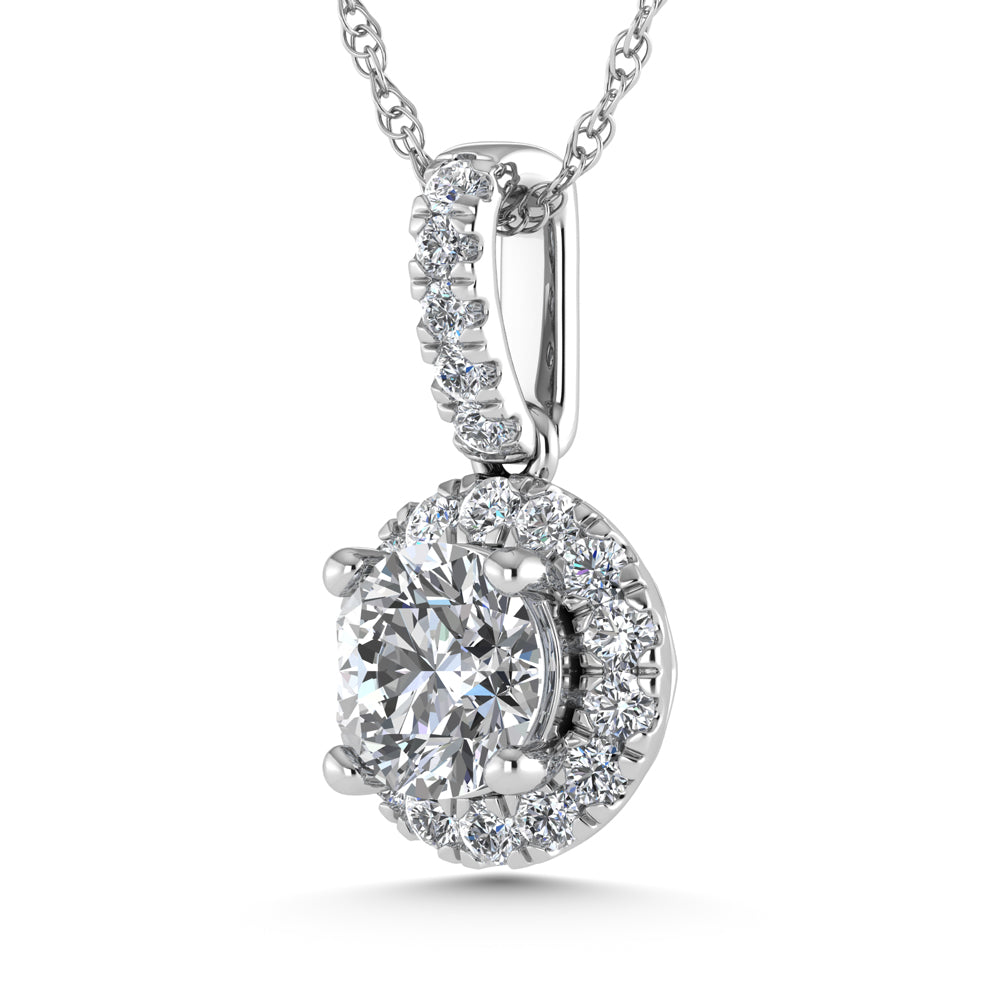 14K White Gold Lab Grown Diamond 2 5/8 Ct.Tw. Fashion Pendant
