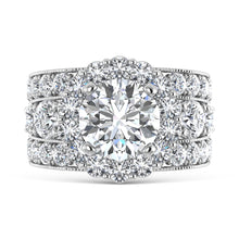 14K  White Gold Lab Grown Diamond 6 Ct.Tw.( 3 Ctw Center) Engagement Ring
