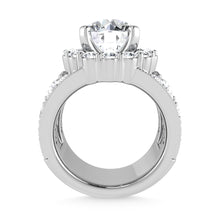 14K  White Gold Lab Grown Diamond 8 Ct.Tw.( 4 Ctw Center) Engagement Ring