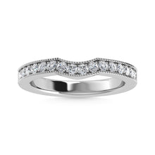14K White Gold Lab Grown Diamond 1/3 Ct.Tw. Channel Set Curve Wedding Band