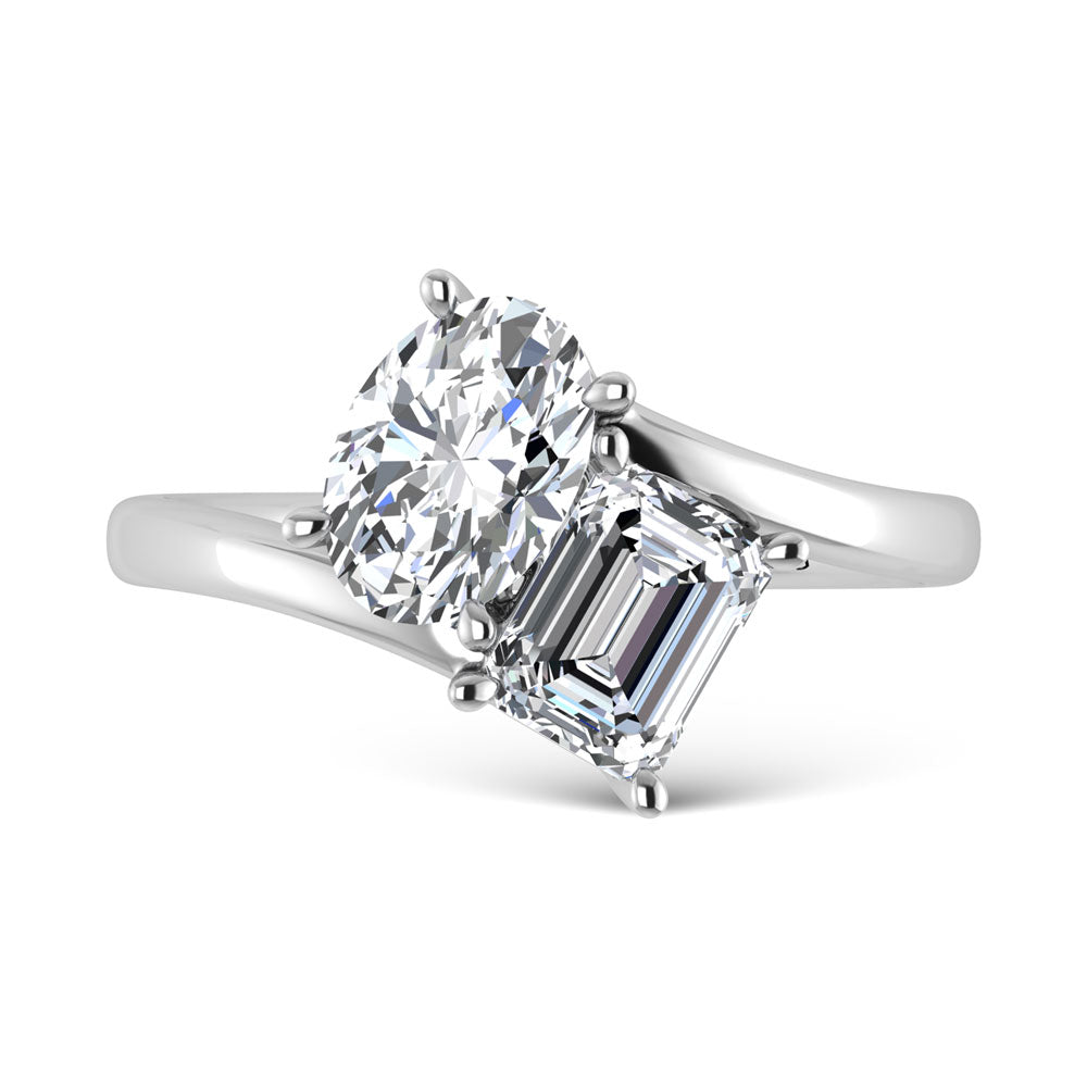 14K White Gold Lab Grown Diamond 2 Ct.Tw. Solitaire Engagement Ring