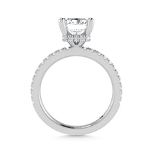 14K White Gold Lab Grown Diamond 1 7/8 Ct.Tw. Hidden Halo Engagement Ring (Center Radiant)