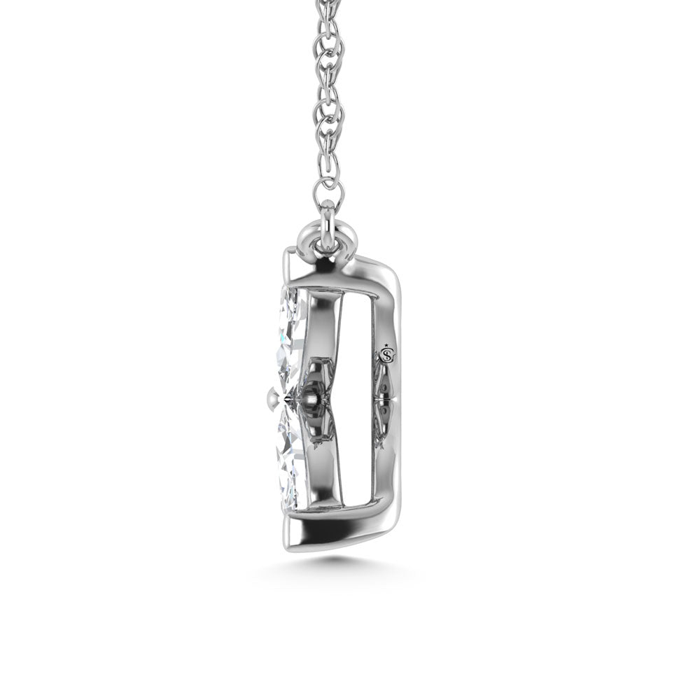 10K White Gold Lab Grown Diamond 1 Ct.Tw. Fashion Necklace