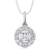 10K White Gold Lab Grown Diamond 1/5 Ct.Tw. Fashion Pendant
