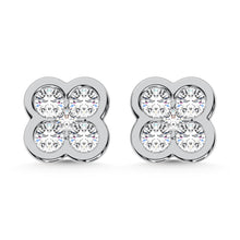 10K White Gold Lab Grown Diamond 1/5 Ct.Tw. Fashion Earrings