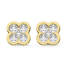 10K Yellow Gold Lab Grown Diamond 1/5 Ct.Tw. Fashion Earrings