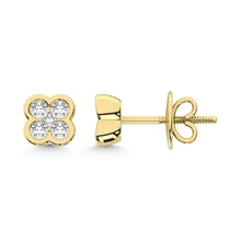 10K Yellow Gold Lab Grown Diamond 1/5 Ct.Tw. Fashion Earrings