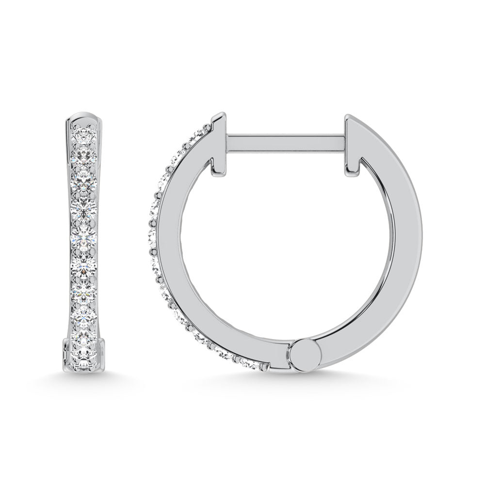 10K Yellow Gold Lab Grown Diamond 1/5 Ct.Tw. Hoop Earrings