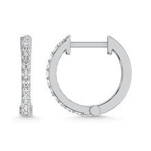 10K Yellow Gold Lab Grown Diamond 1/5 Ct.Tw. Hoop Earrings