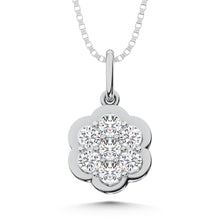 10K White Gold Lab Grown Diamond 1/5 Ct.Tw. Fashion Pendant