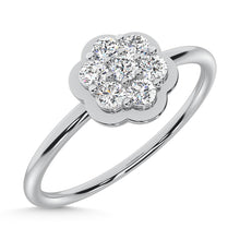 10K White Gold Lab Grown Diamond 1/5 Ct.Tw. Fashion Ring