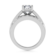 14K White Gold Lab Grown Diamond 3 7/8 Ct.Tw. Radiant Shape Engagement Ring (Center 2CT)