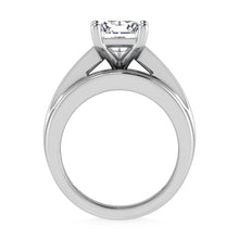 14K White Gold Lab Grown Diamond 3 7/8 Ct.Tw. Radiant Shape Engagement Ring (Center 3CT)