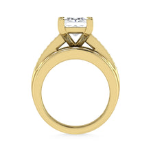 14K Yellow Gold Lab Grown Diamond 3 7/8 Ct.Tw. Princess Shape Engagement Ring (Center 3CT)