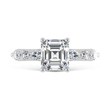 14K White Gold Lab Grown Diamond 3 5/8 Ct.Tw. Marquise and Round Shape Halo Engagement Ring (Center Radiant)