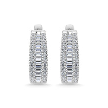 14K White Gold Lab Grown Diamond 1 1/2 Ct.Tw. Fashion Earrings