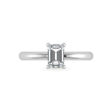 14K White Gold Lab Grown Diamond 1 1/20Ct.Tw. Emerald Shape Certified Engagement Ring (Center 1ct)