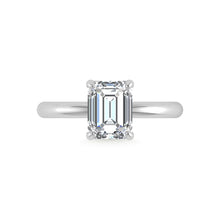 14K White Gold Lab Grown Diamond 2 1/20 Ct.Tw. Emerald Shape Certified Engagement Ring (Center 2ct)