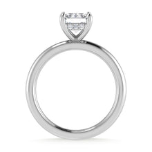 14K White Gold Lab Grown Diamond 2 1/20 Ct.Tw. Emerald Shape Certified Engagement Ring (Center 2ct)