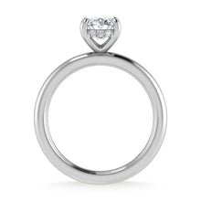 14K White Gold Lab Grown Diamond 1 1/2 Ct.Tw. Oval Shape Certified Engagement Ring (Center 1.5ct)