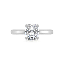 14K White Gold Lab Grown Diamond 2 1/20 Ct.Tw. Oval Shape Certified Engagement Ring (Center 2ct)
