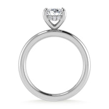 14K White Gold Lab Grown Diamond 2 1/20 Ct.Tw. Oval Shape Certified Engagement Ring (Center 2ct)