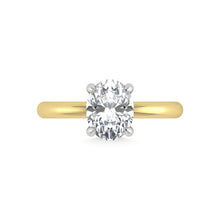 14K White Gold Lab Grown Diamond 2 1/20 Ct.Tw. Oval Shape Certified Engagement Ring (Center 2ct)