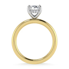 14K White Gold Lab Grown Diamond 2 1/20 Ct.Tw. Oval Shape Certified Engagement Ring (Center 2ct)