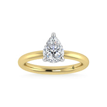 14K White Gold Lab Grown Diamond 1 1/2 Ct.Tw. Pear Shape Certified Engagement Ring (Center 1.5ct)