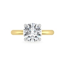 14K White Gold Lab Grown Diamond 3 1/20 Ct.Tw. Round Shape Certified Engagement Ring (Center 3ct)