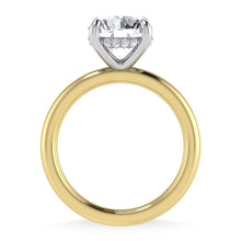 14K White Gold Lab Grown Diamond 3 1/20 Ct.Tw. Round Shape Certified Engagement Ring (Center 3ct)