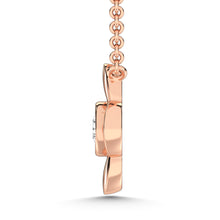 10K Rose Gold Lab Grown Diamond 1/20 Ct.Tw. Fashion Necklace