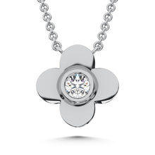 10K White Gold Lab Grown Diamond 1/20 Ct.Tw. Fashion Necklace