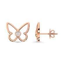 10K Rose Gold Lab Grown Diamond 1/10 Ct.Tw. Fashion Earrings