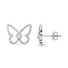 10K White Gold Lab Grown Diamond 1/10 Ct.Tw. Fashion Earrings