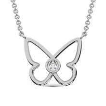 10K White Gold Lab Grown Diamond 1/20 Ct.Tw. Fashion Necklace