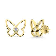 10K Yellow Gold Lab Grown Diamond 1/10 Ct.Tw. Fashion Earrings