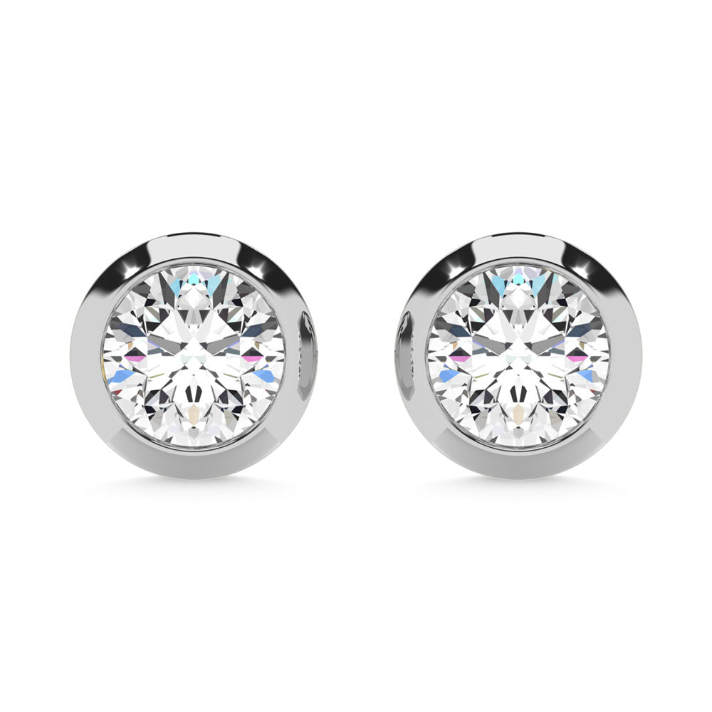10K White Gold Lab Grown Diamond 1/5 Ct.Tw. Solitaire Earrings