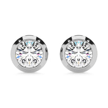 10K White Gold Lab Grown Diamond 1/5 Ct.Tw. Solitaire Earrings