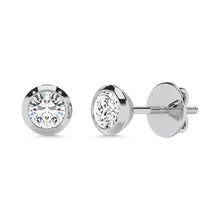 10K White Gold Lab Grown Diamond 1/5 Ct.Tw. Solitaire Earrings