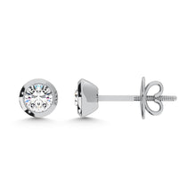 10K White Gold Lab Grown Diamond 1/5 Ct.Tw. Solitaire Earrings