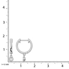 10K White Gold Lab Grown Diamond 1/5 Ct.Tw. Hoop Earrings