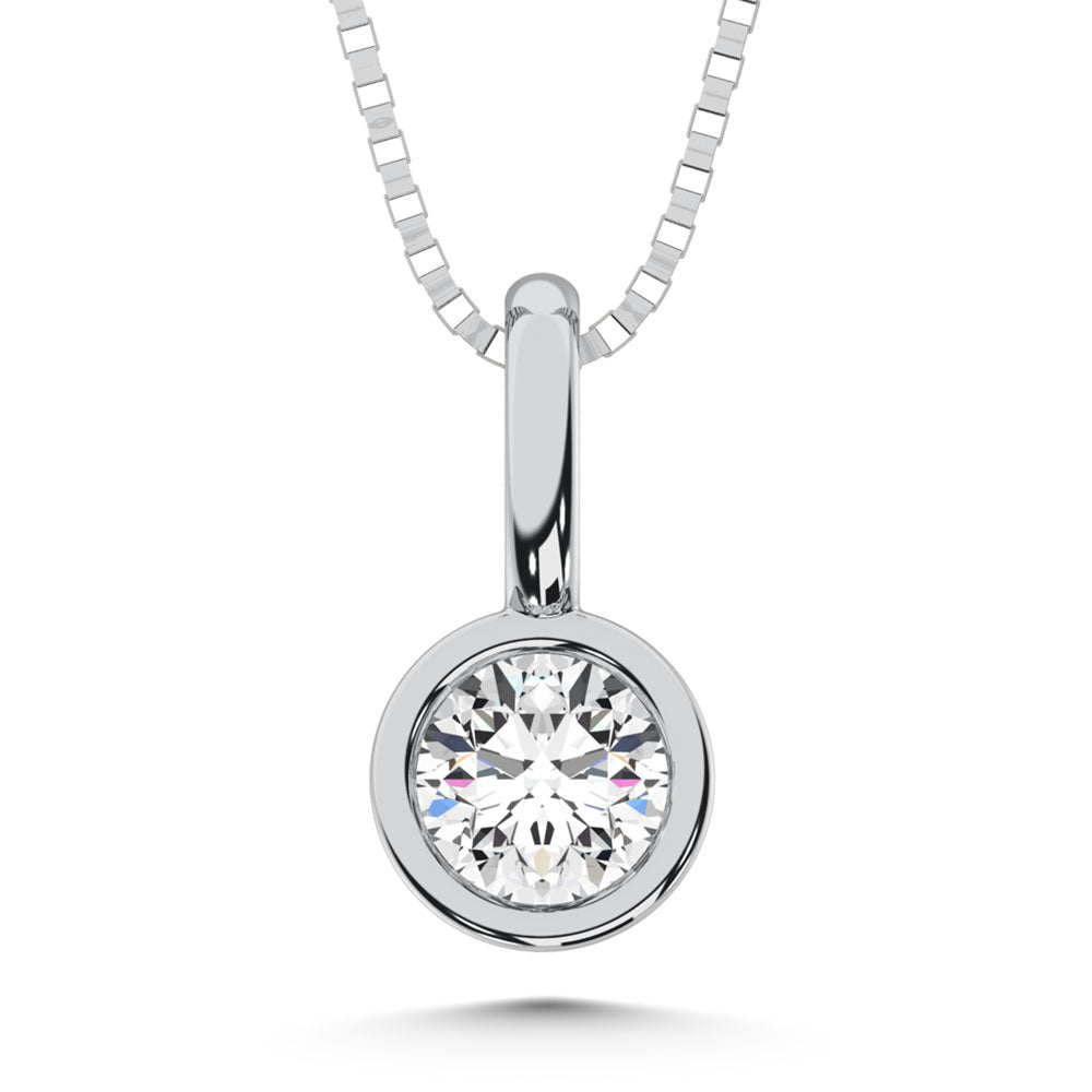 10K White Gold Lab Grown Diamond 1/6 Ct.Tw. Fashion Pendant