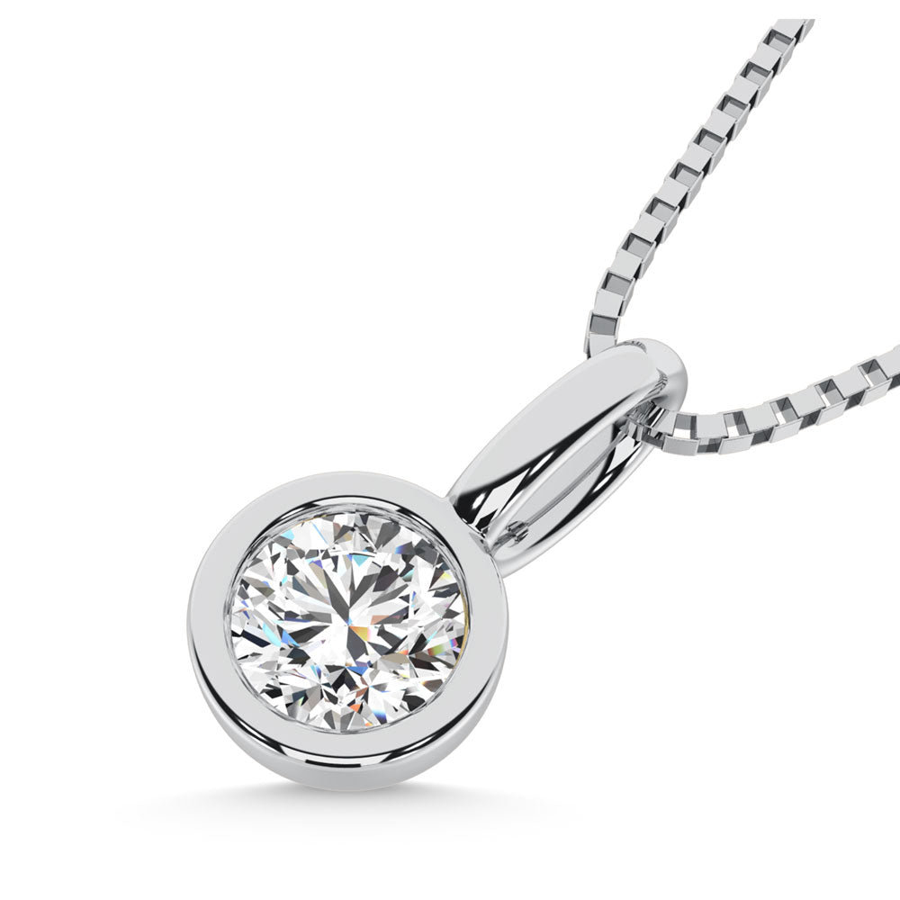 10K White Gold Lab Grown Diamond 1/6 Ct.Tw. Fashion Pendant