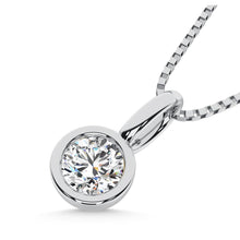 10K White Gold Lab Grown Diamond 1/6 Ct.Tw. Fashion Pendant
