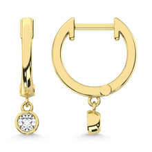 10K Yellow Gold Lab Grown Diamond 1/5 Ct.Tw. Hoop Earrings