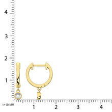 10K Yellow Gold Lab Grown Diamond 1/5 Ct.Tw. Hoop Earrings