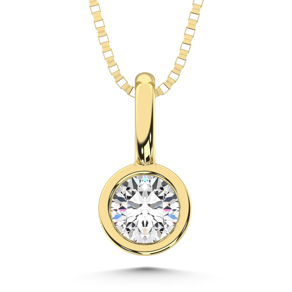 10K Yellow Gold Lab Grown Diamond 1/6 Ct.Tw. Fashion Pendant
