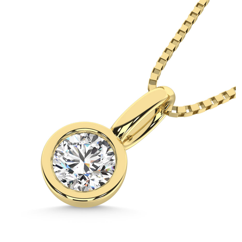 10K Yellow Gold Lab Grown Diamond 1/6 Ct.Tw. Fashion Pendant