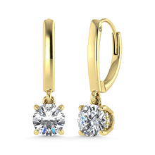 14K Yellow Gold Lab Grown Diamond 1/2 Ct.Tw. Dangler Earrings